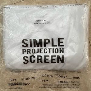 NWT 100” Projection Screen 16x9
